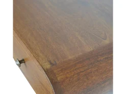 Consola flotante London de castaño Artisan Furniture, 2 cajones, marrón caramelo
