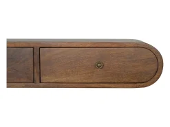 Consola flotante London de castaño Artisan Furniture, 2 cajones, marrón caramelo