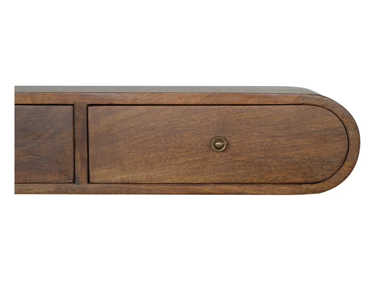 Consola flotante London de castaño Artisan Furniture, 2 cajones, marrón caramelo