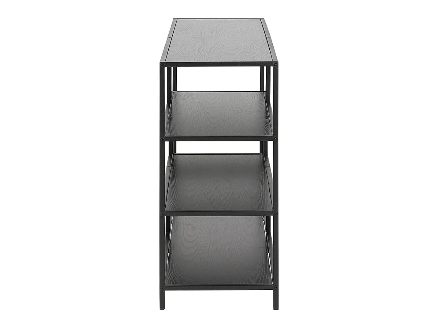 Consola industrial metal negro y madera negra L114 cm TRESCA