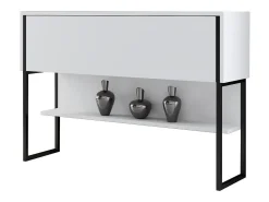 Consola Kailua Z120, Blanco|Negro, 80x120x30cm, Con puertas