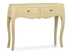 Consola Kindo madera maciza natural 2 cajones 105 cm