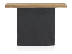 Consola madera de abeto y base de poli resina mgo