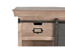 Consola madera de mango y patas de metal color natural