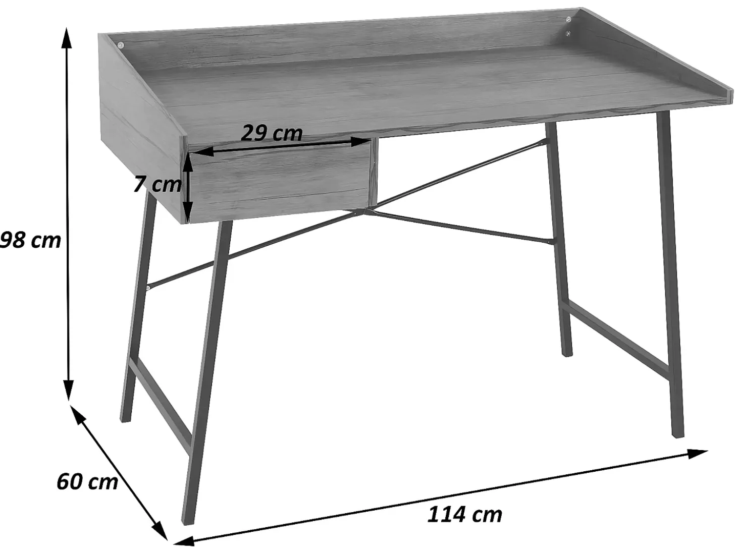Consola MCW-J97 Estructura 3D, marrón