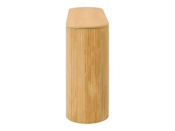 Consola mesa 120x33x76cm - con 2 cajones - Esquinas redondeadas - MDF - Natural