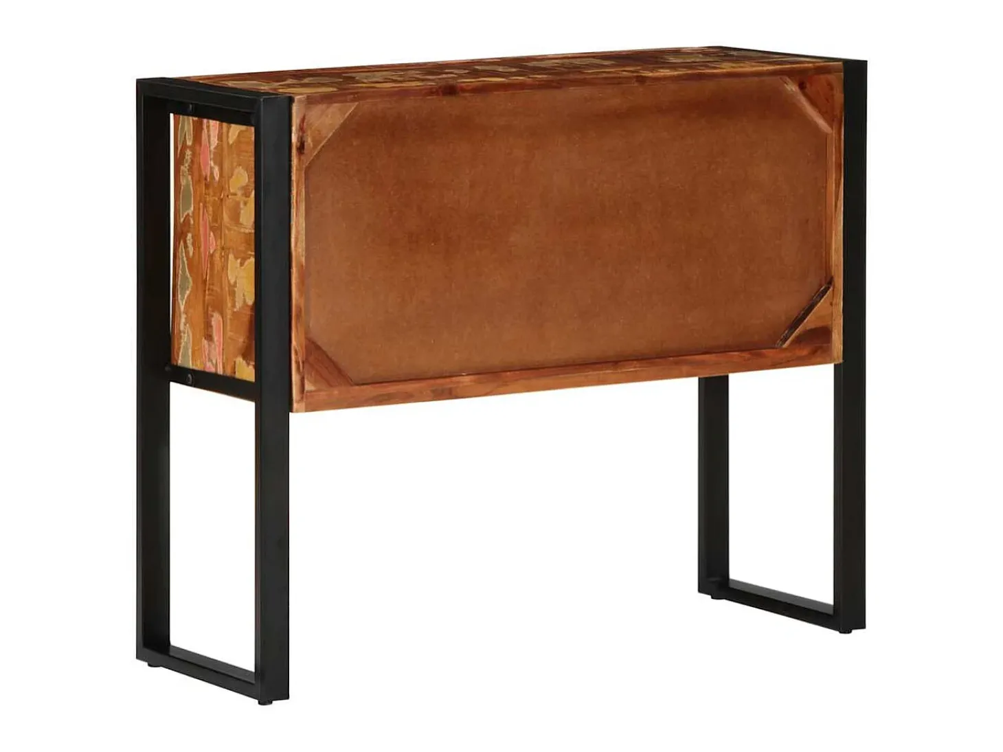 Consola multicolor 90x35x75cm madera maciza recuperada