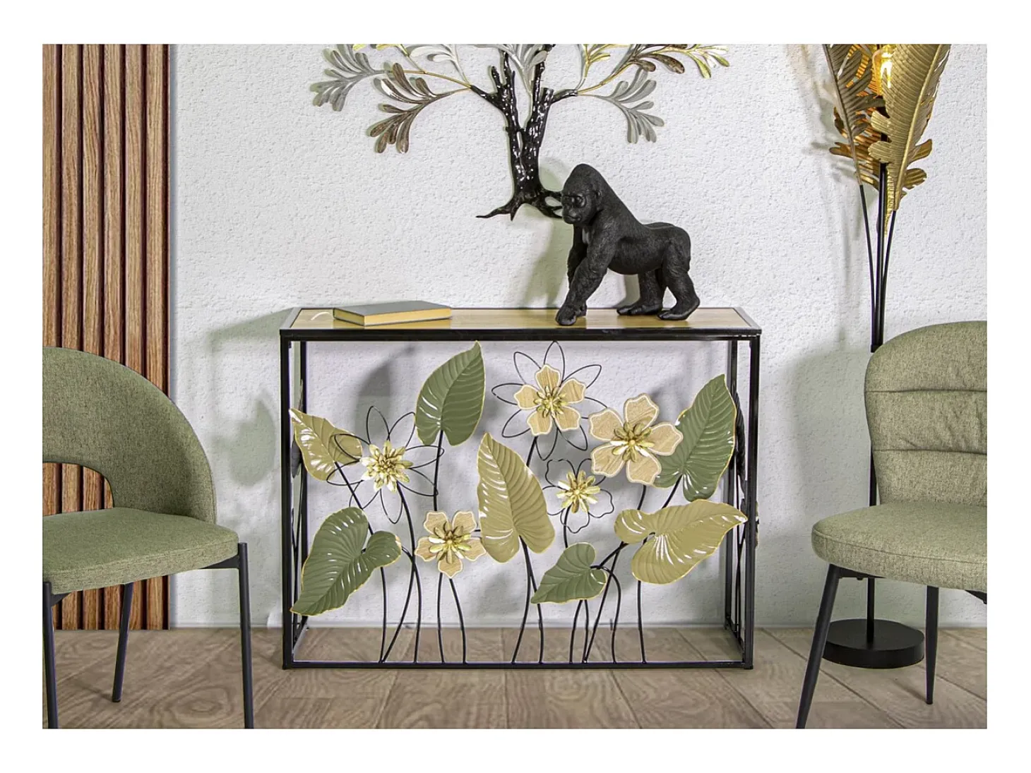 Consola Natura 2, Multicolor, 108x36,8x80 cm, Kendra Home