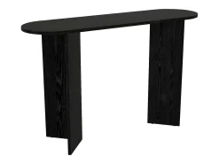 Consola ovalada de diseño - Color: Negro - TOPANIA