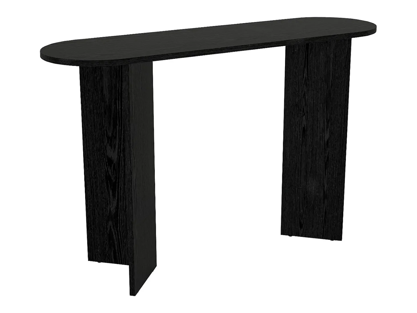 Consola ovalada de diseño - Color: Negro - TOPANIA