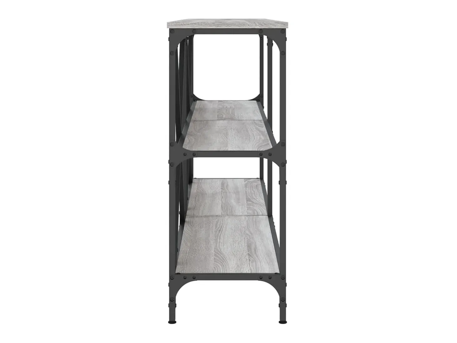 Consola Sonoma gris 160x30x75 cm madera contrachapada y hierro