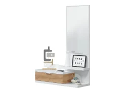 Consola suspendida con 1 cajón y 1 espejo L81 cm - DHALIA