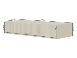 Consola suspendida con cajón - Blanca - 90 cm - VELDIO