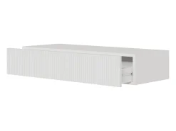 Consola suspendida con cajón - Blanca - 90 cm - VELDIO