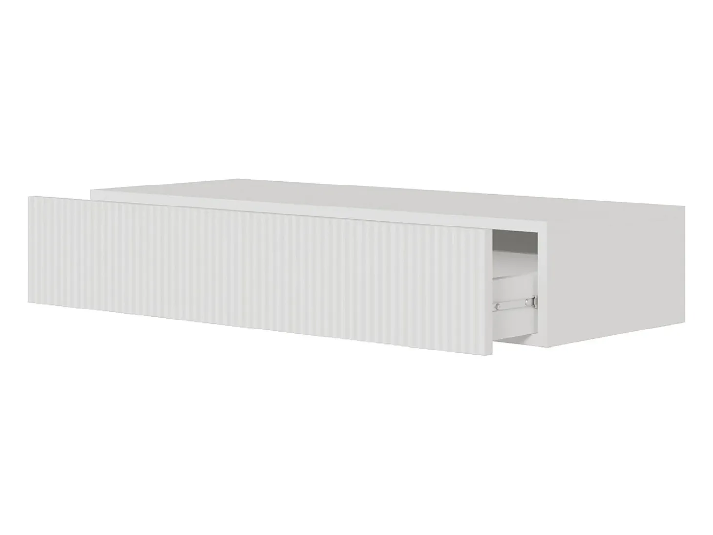 Consola suspendida con cajón - Blanca - 90 cm - VELDIO