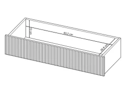 Consola suspendida con cajón - Blanca - 90 cm - VELDIO