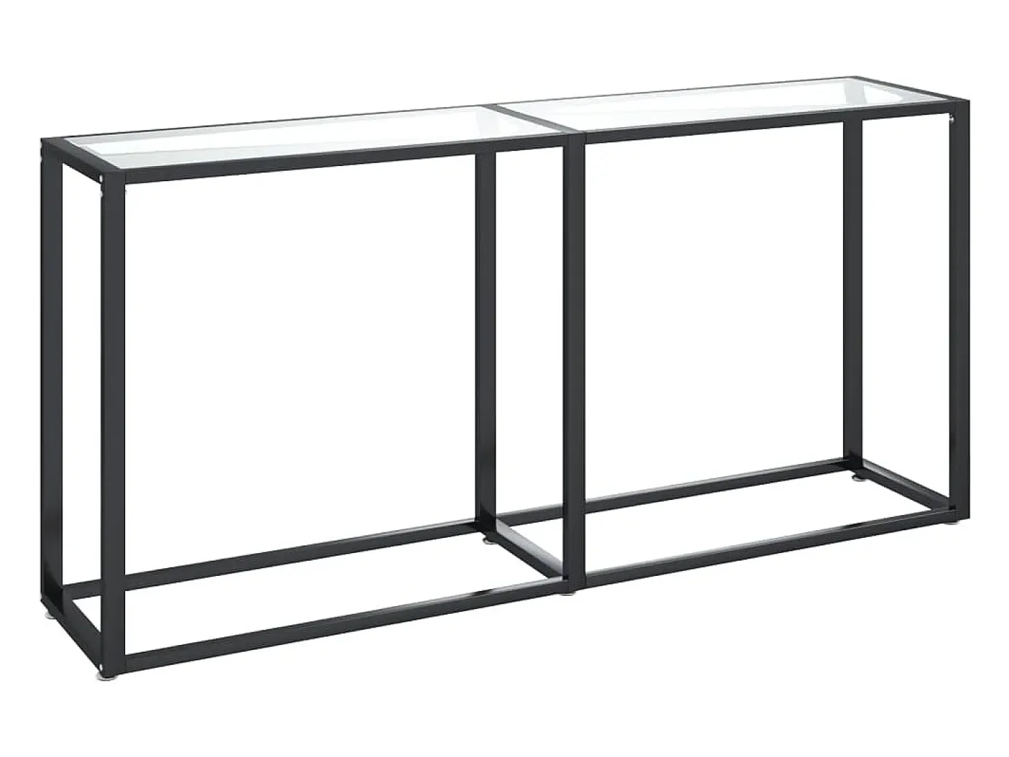 Consola transparente 160x35x75,5 cm Cristal templado