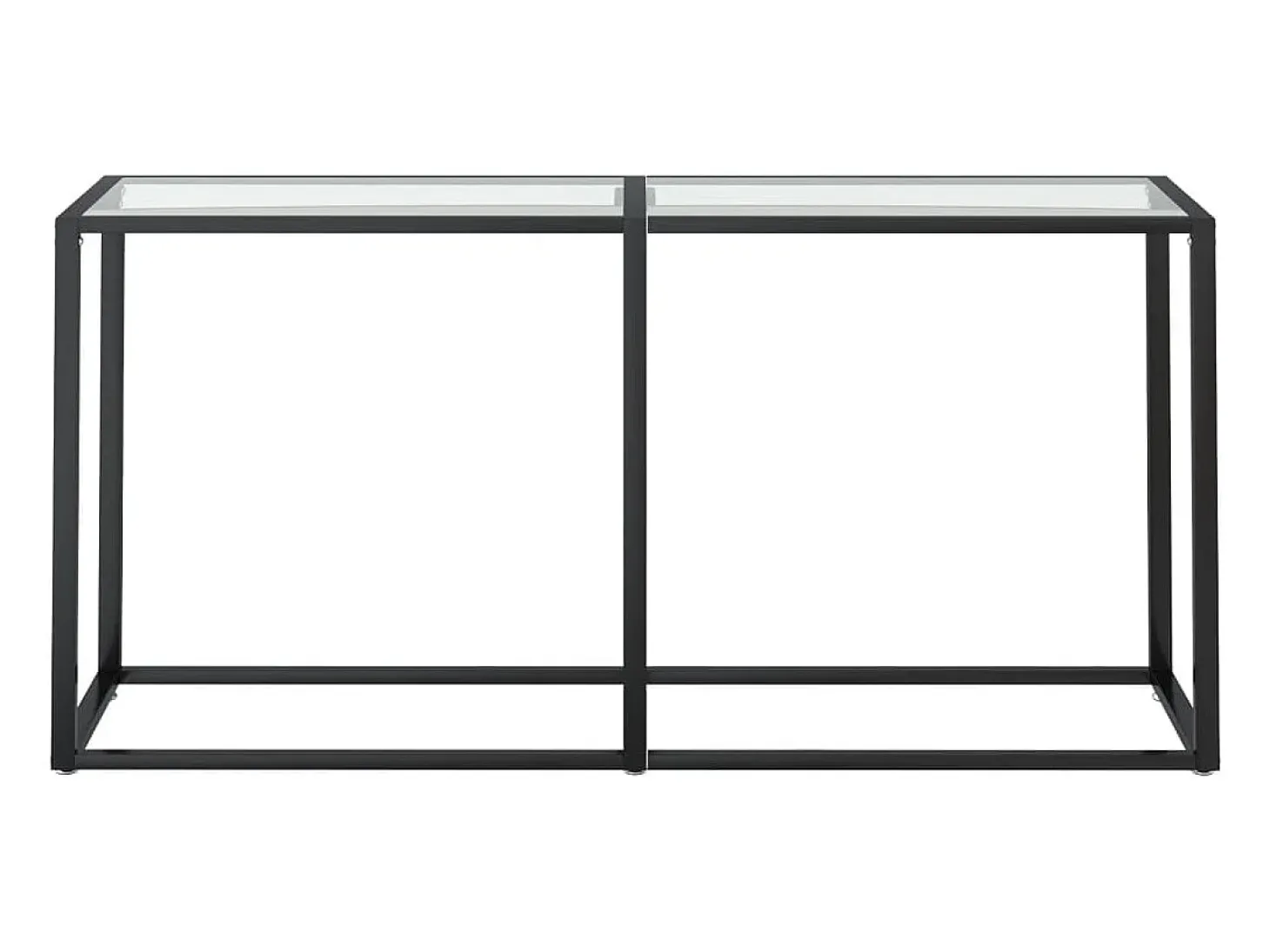 Consola transparente 160x35x75,5 cm Cristal templado