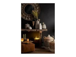 Consola Vida de madera cruda reciclada oscura envejecida L 150 cm
