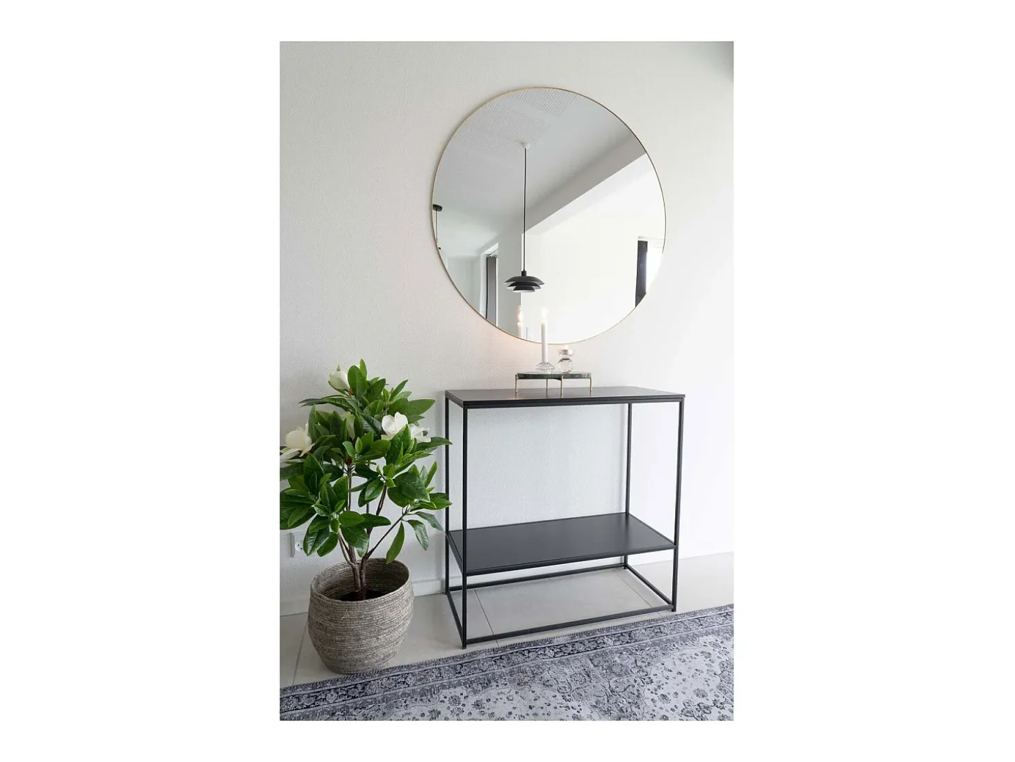Consola Vita, Negro, 36x80x80 cm, Kendra Home