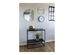 Consola Vita, Negro, 36x80x80 cm, Kendra Home
