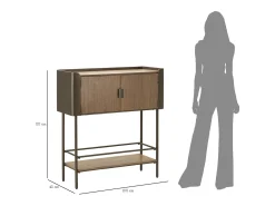 Consola VKH610, Marrón, 100x42x110 cm, Kendra Home