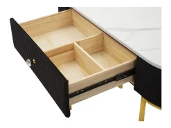 Consola VKH614, Negro, 100x43x74 cm, Kendra Home