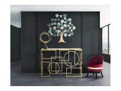 Consola VKH625, Oro, 120x41x81 cm, Kendra Home