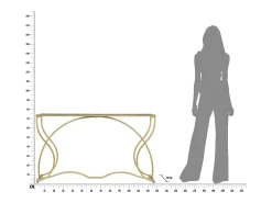 Consola VKH626, Oro, 130x40x75 cm, Kendra Home