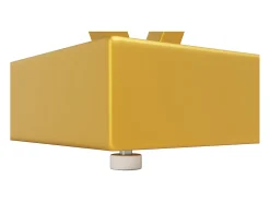Consola 120x29,5x80 cm - con tablero efecto mármol - Metal - Blanco + dorado