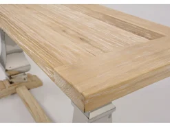 Consola 160x85x45 cm cromo madera natural glamour gl1527