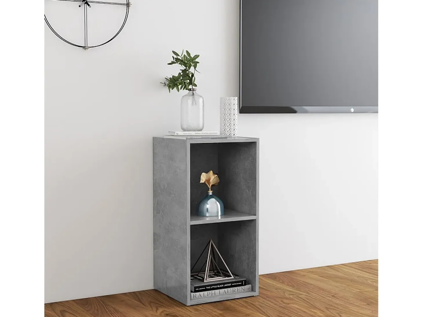 Cootehall Mueble para TV madera contrachapada gris hormigón 72x35x36,5 cm