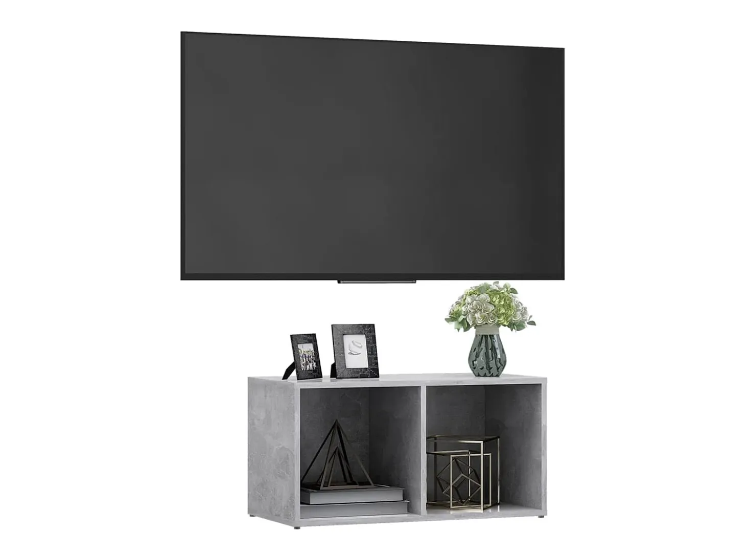 Cootehall Mueble para TV madera contrachapada gris hormigón 72x35x36,5 cm