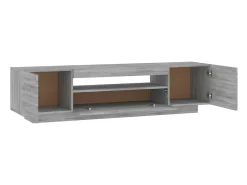 Crescent City Mueble de TV con luces LED gris Sonoma 160x35x40 cm