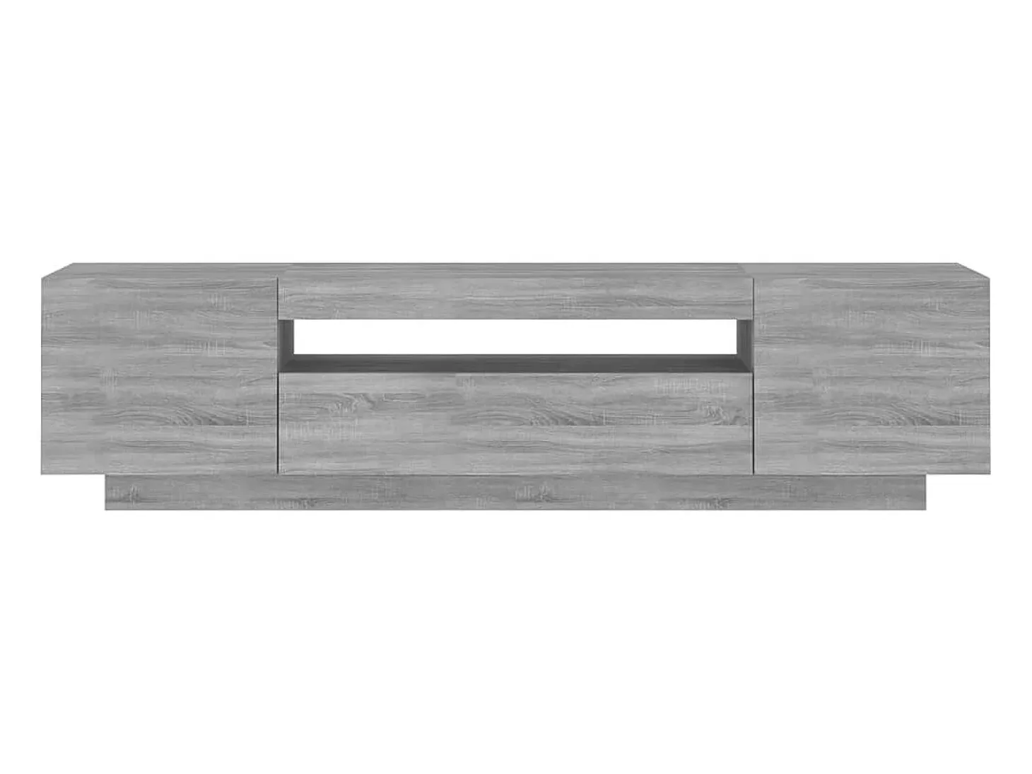 Crescent City Mueble de TV con luces LED gris Sonoma 160x35x40 cm