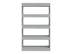 Crescent Springs Estantería/divisor madera ingeniería gris Sonoma 80x30x135 cm