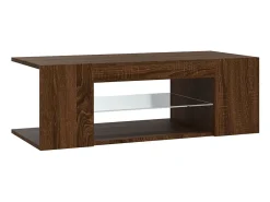 Crijn Mueble de TV con luces LED color roble marrón 90x39x30 cm