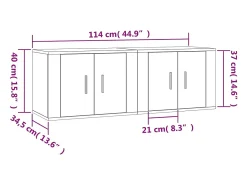 Crofton Muebles para TV de pared 2 uds gris Sonoma 57x34,5x40 cm