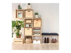 Cubo de almacenamiento de pino macizo Dinamic Estantería intermedia