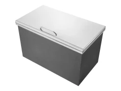 Cubo de Hielo SucceBuy 78,37 L 61x51x38 cm, Nevera Drop-in de Acero Inoxidable, con Tapa de Bisagra, para la Cocina Exterior