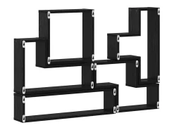 Cubo de pared Otros Roble Negro 96 x 12 x 64 cm Madera de ingeniería