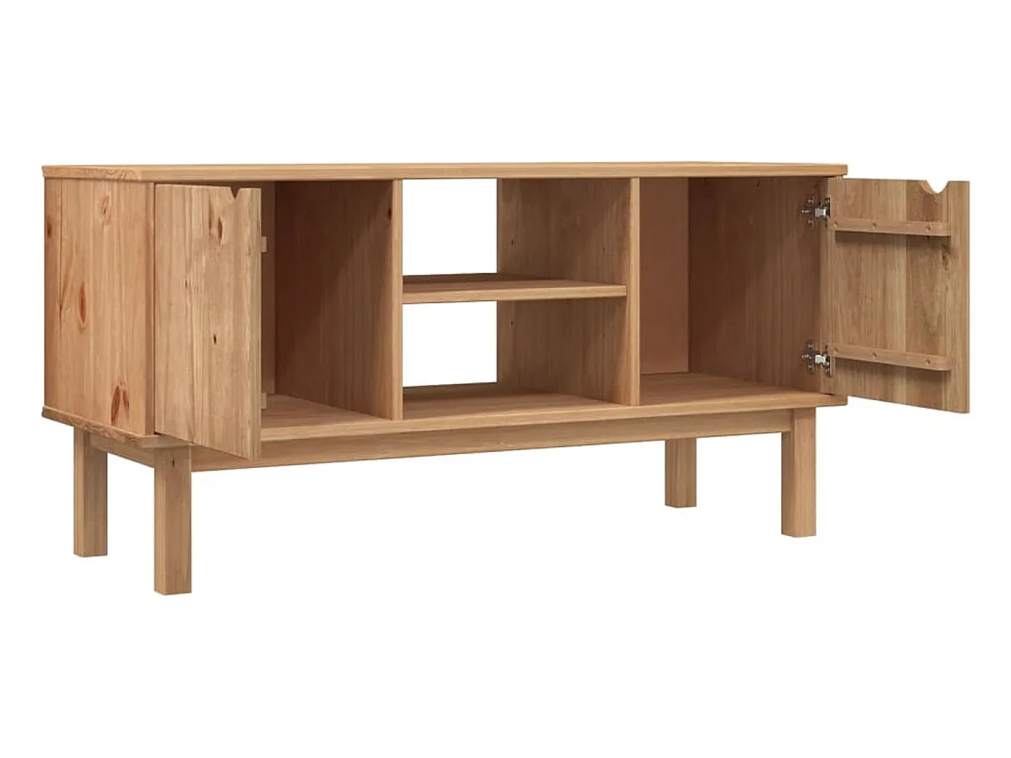 Cuneyt Mueble de TV OTTA madera maciza de pino 113,5x43x57 cm