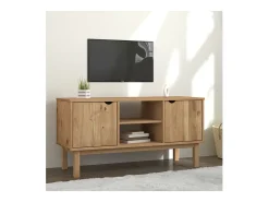 Cuneyt Mueble de TV OTTA madera maciza de pino 113,5x43x57 cm