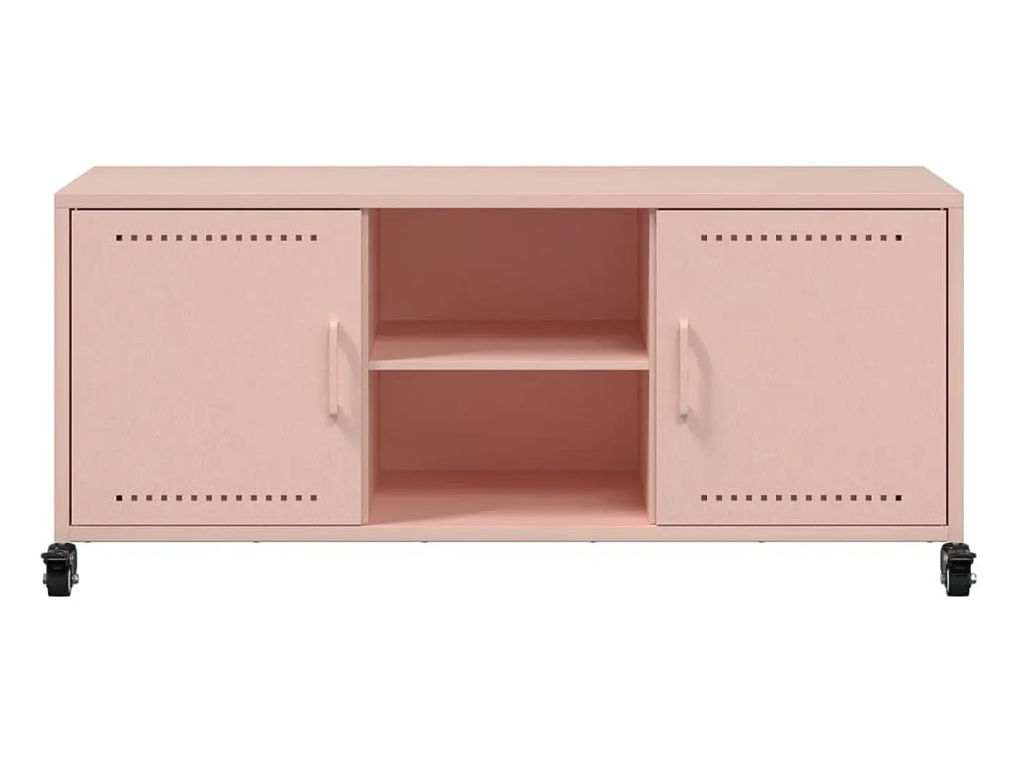 Cyprien Mueble de TV acero rosa 100,5x39x43,5 cm