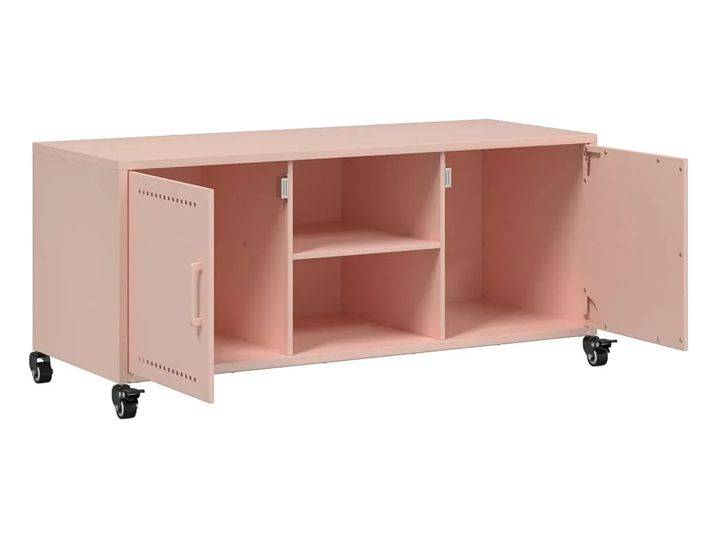 Cyprien Mueble de TV acero rosa 100,5x39x43,5 cm