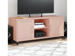 Cyprien Mueble de TV acero rosa 100,5x39x43,5 cm