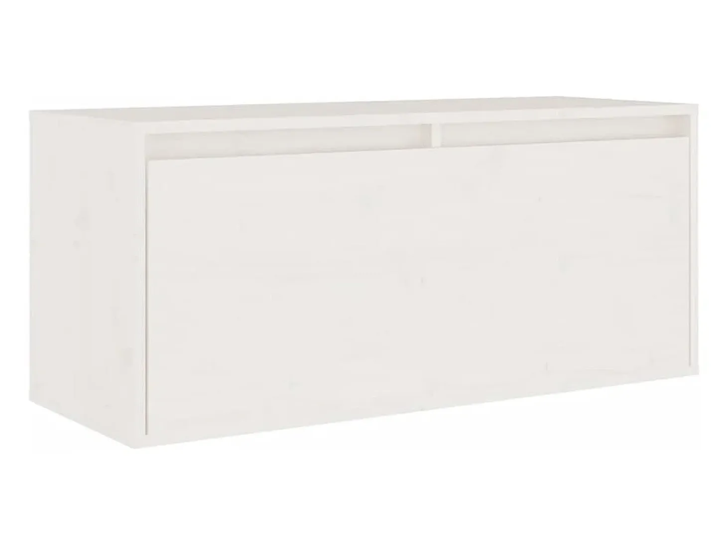 Daelyra Muebles para TV 4 piezas madera maciza de pino blanco