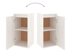 Daelyra Muebles para TV 4 piezas madera maciza de pino blanco