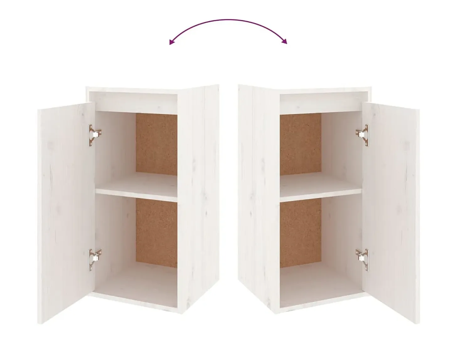 Daelyra Muebles para TV 4 piezas madera maciza de pino blanco