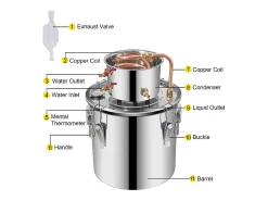 Destilador de Alcohol Moonshine Still SucceBuy, 20.8 L, Kit de Destilería, con Bomba de Agua, para Organizar Reuniones Familiares